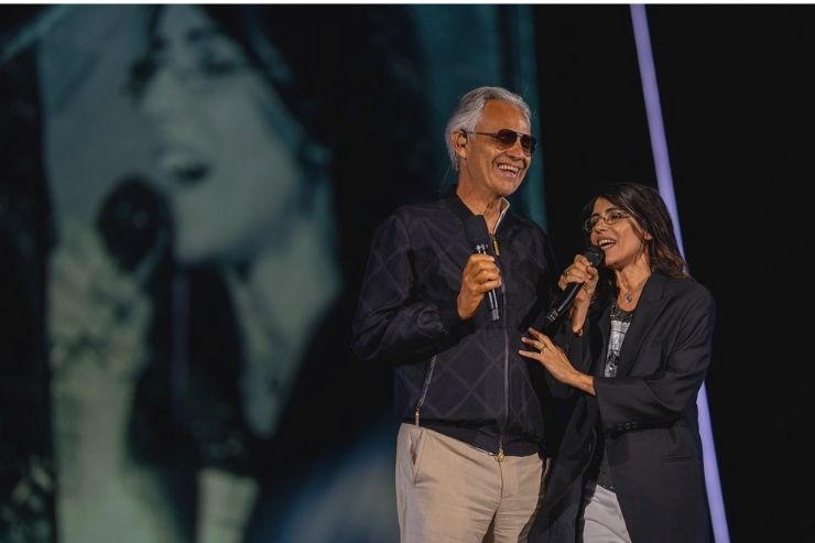 Giorgia: l'esibizione con Andrea Bocelli di "Vivo per lei"