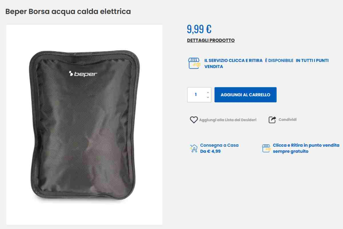 Borsa dell'acqua calda Eurospin offerta