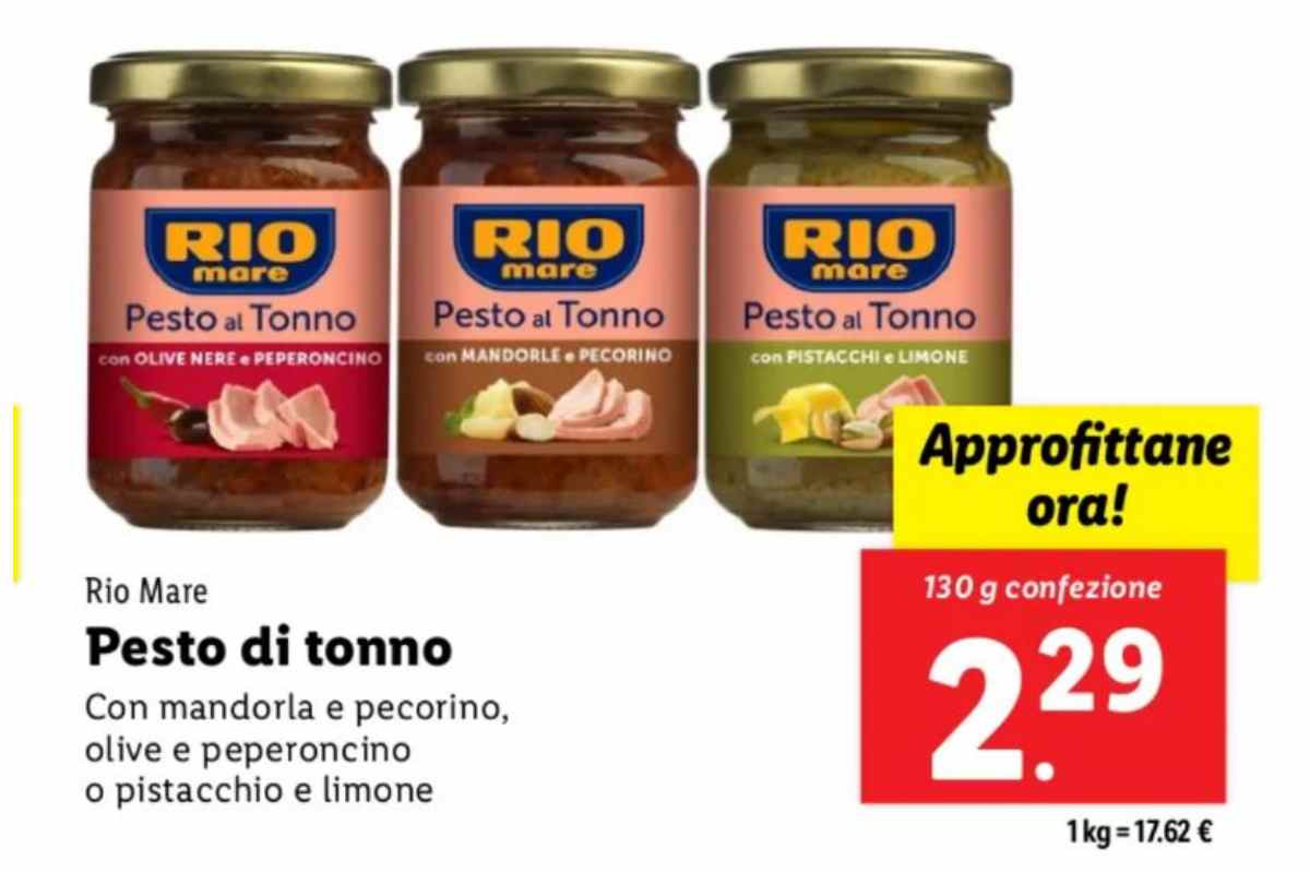 Pesto di tonno offerta lidl